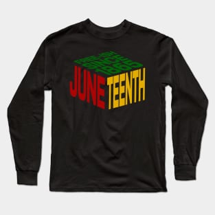 Juneteenth Tribal Cube Long Sleeve T-Shirt